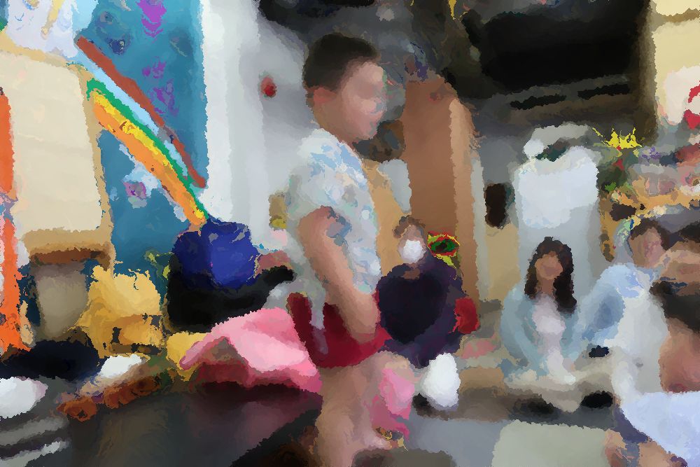小さい子もふりかえり