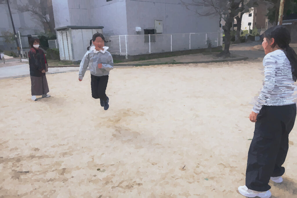 おおなわとびをしています