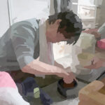 こどもがお茶をたててくれました